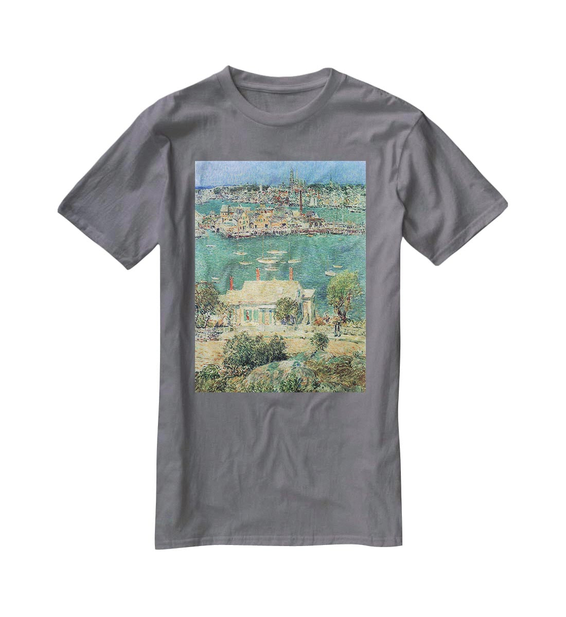 The port of Gloucester 2 by Hassam T-Shirt - Canvas Art Rocks - 3