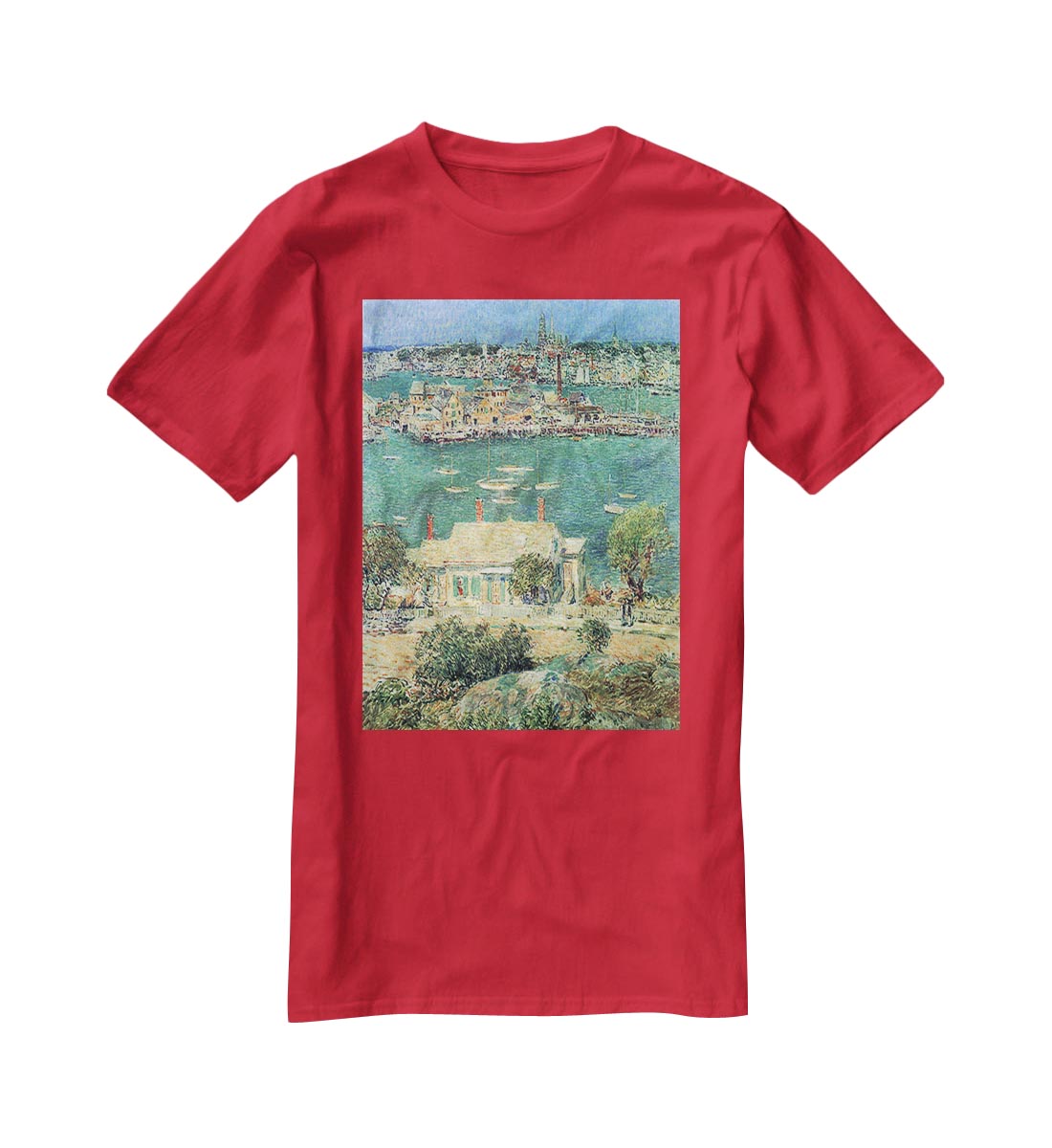 The port of Gloucester 2 by Hassam T-Shirt - Canvas Art Rocks - 4