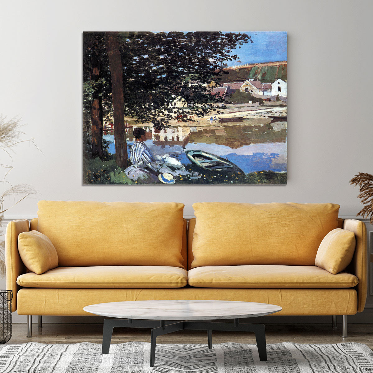 The river has burst its banks by Monet Canvas Print or Poster - Canvas Art Rocks - 4