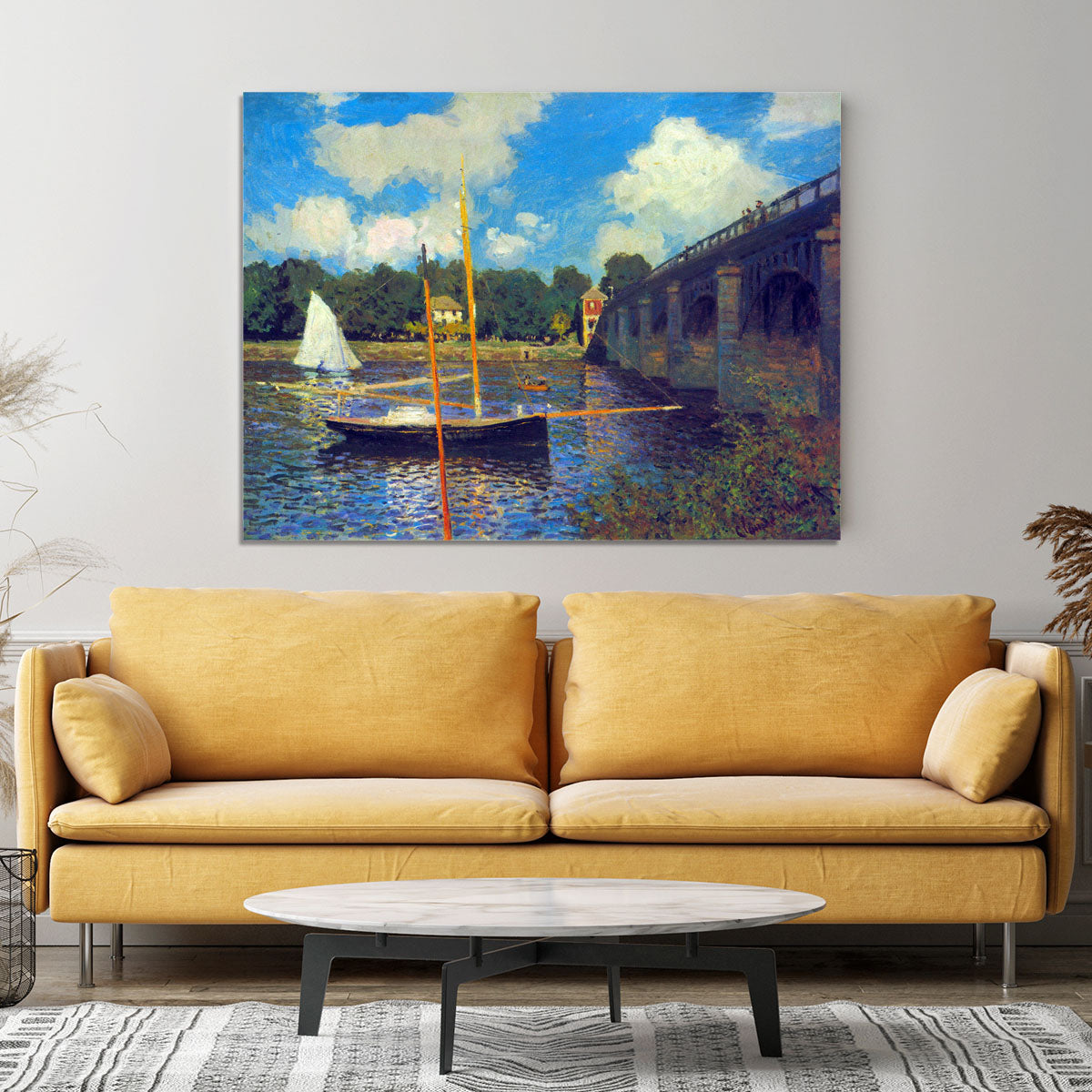 The road bridge Argenteuil by Monet Canvas Print or Poster - Canvas Art Rocks - 4