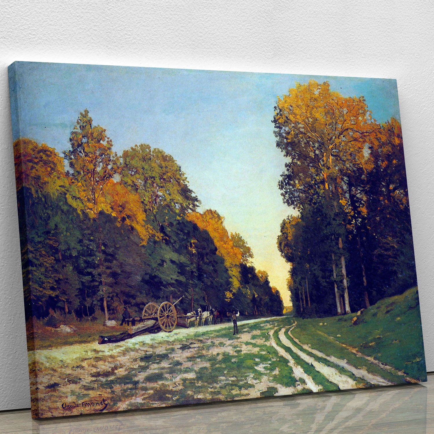 The road from Chailly to Fontainebleau by Monet Canvas Print or Poster - Canvas Art Rocks - 1