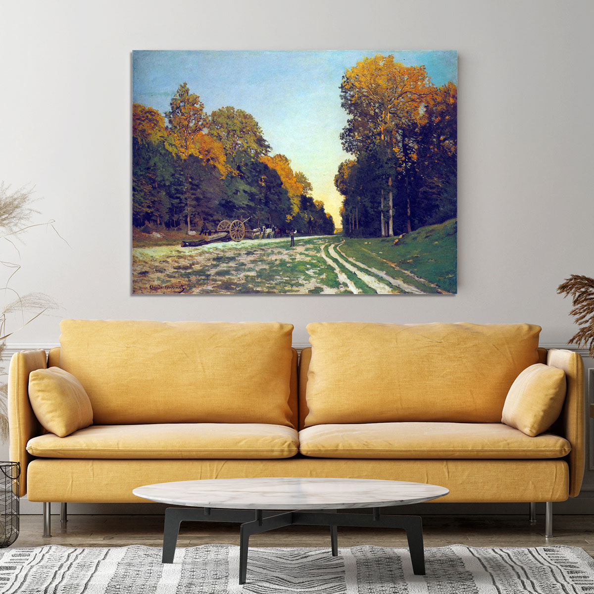The road from Chailly to Fontainebleau by Monet Canvas Print or Poster - Canvas Art Rocks - 4