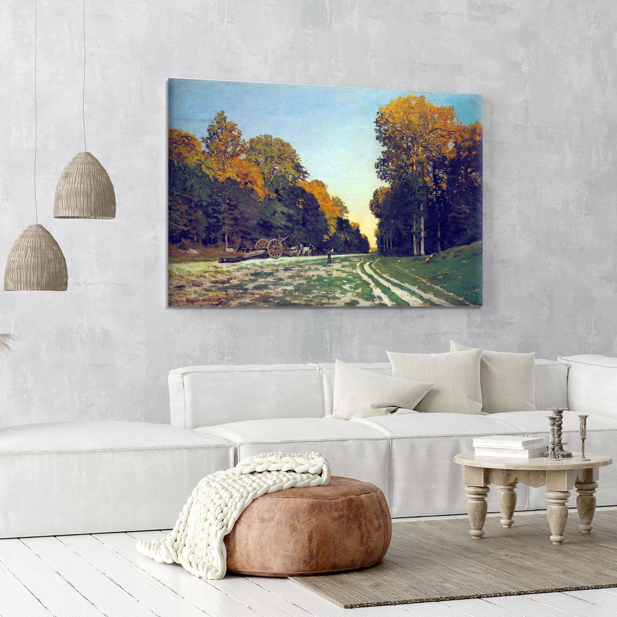 The road from Chailly to Fontainebleau by Monet Canvas Print or Poster - Canvas Art Rocks - 6