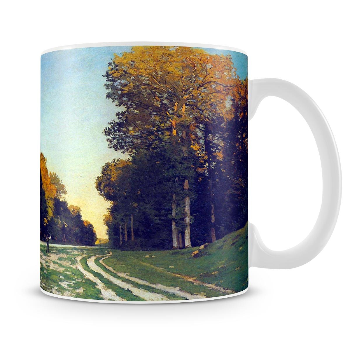 The road from Chailly to Fontainebleau by Monet Mug - Canvas Art Rocks - 4