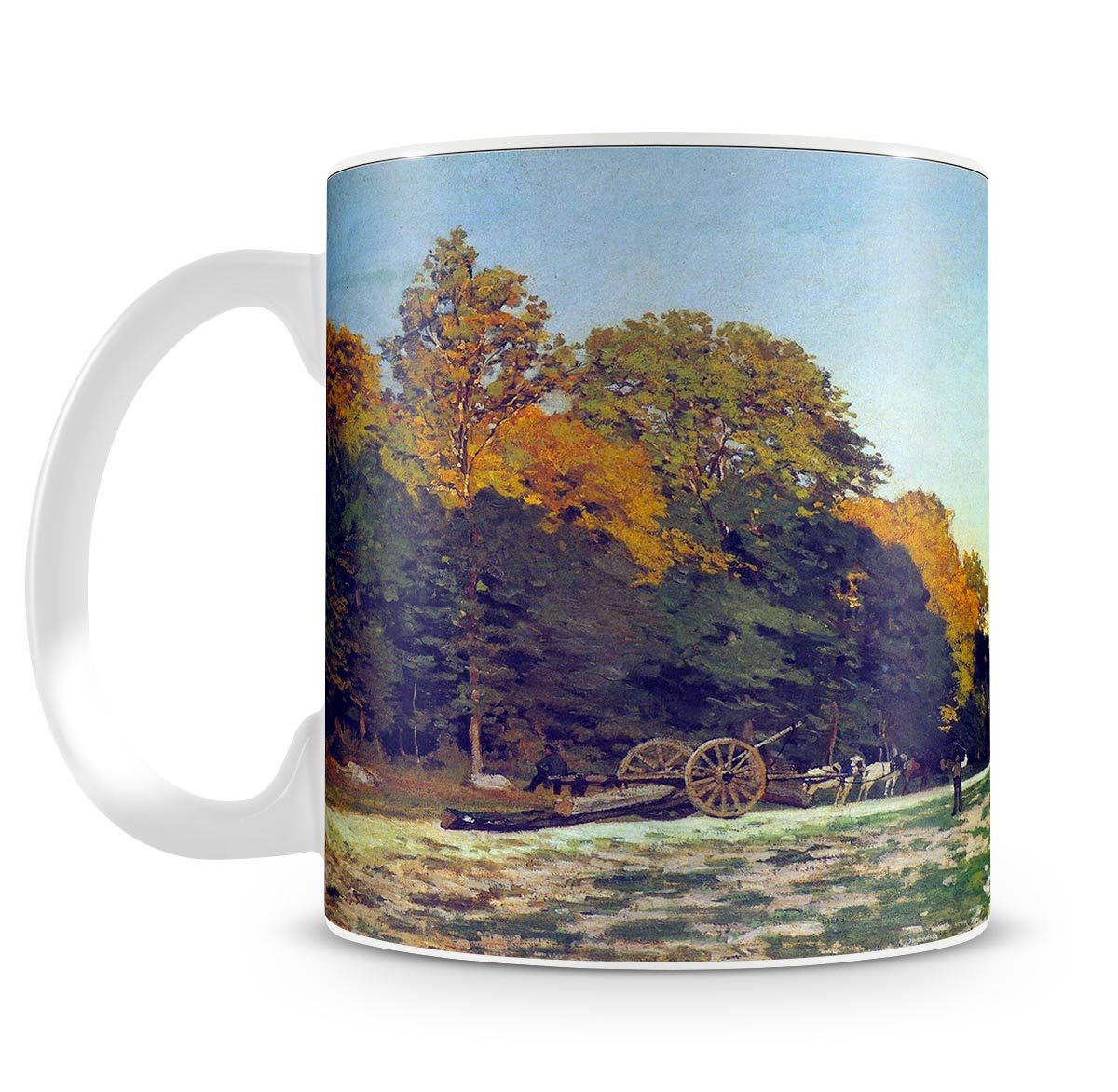 The road from Chailly to Fontainebleau by Monet Mug - Canvas Art Rocks - 4