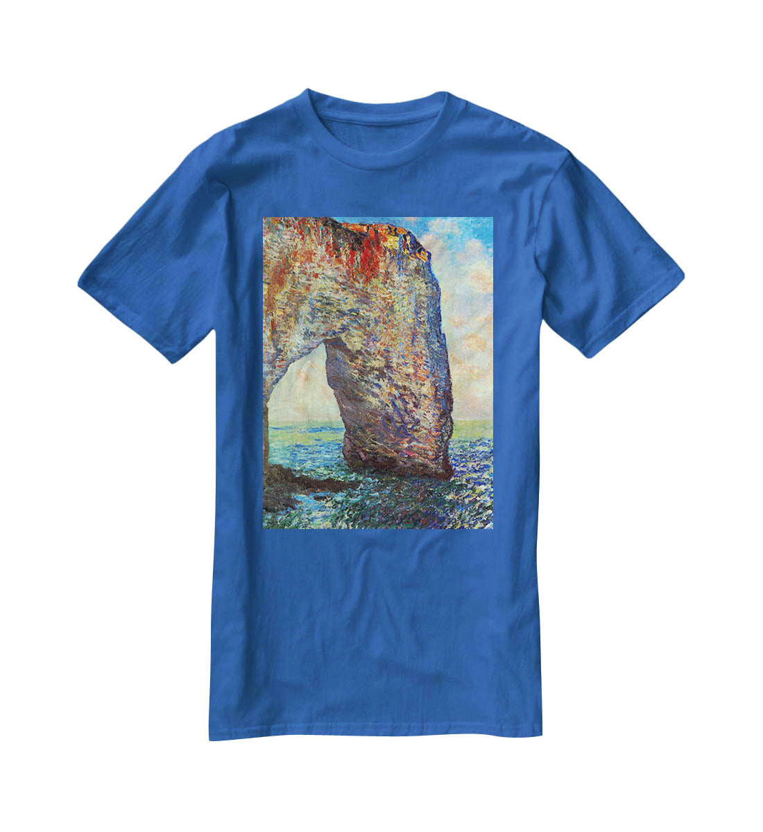 The rocky cliffs of etretat La Porte man 2 T-Shirt - Canvas Art Rocks - 2