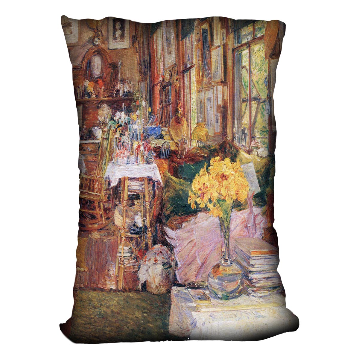The room of flowers by Hassam Cushion - Canvas Art Rocks - 4