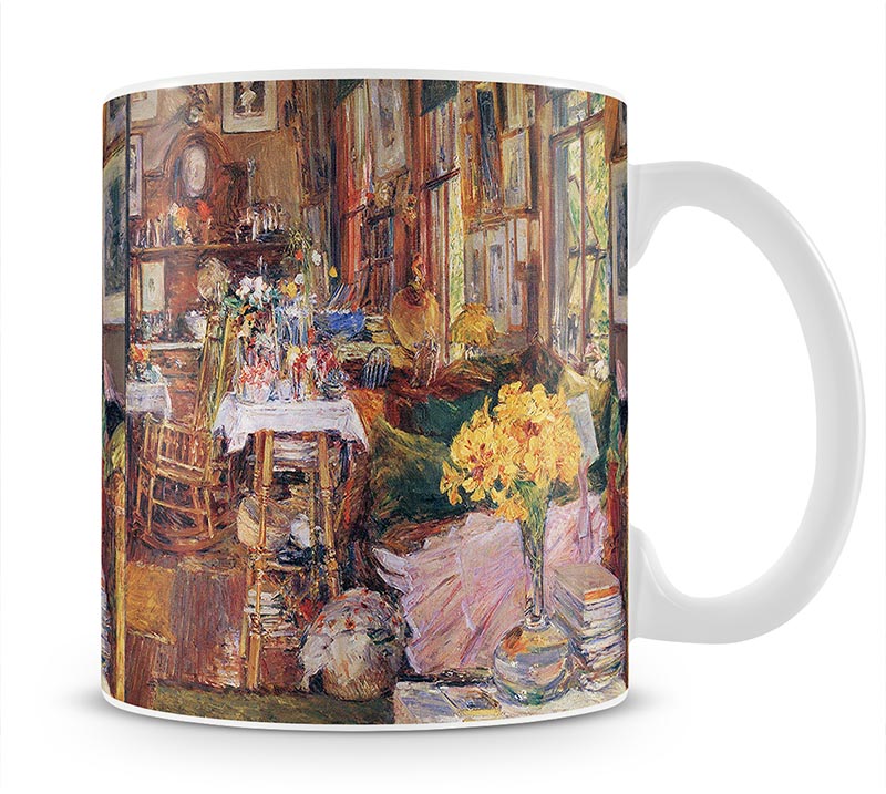 The room of flowers by Hassam Mug - Canvas Art Rocks - 1