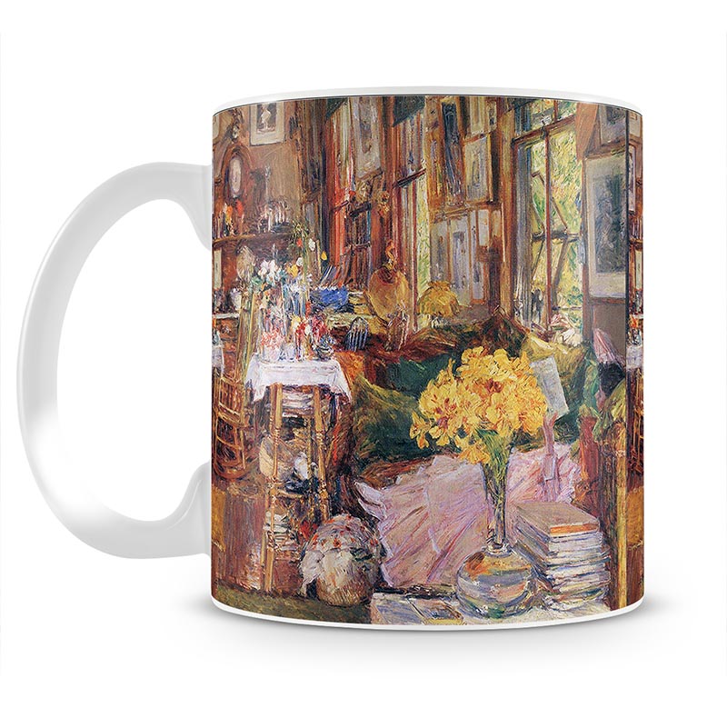 The room of flowers by Hassam Mug - Canvas Art Rocks - 1