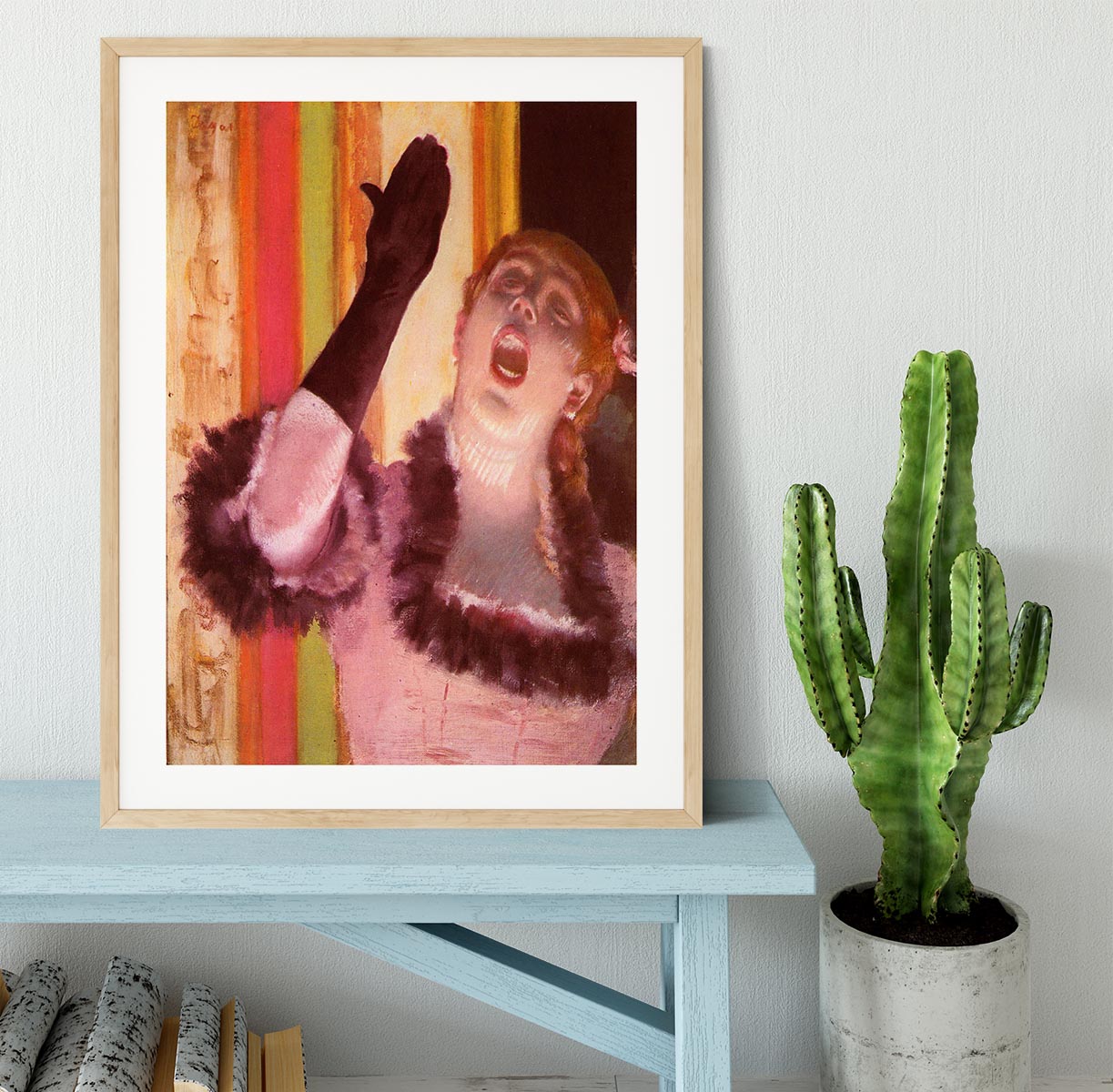 The singer with the glove by Degas Framed Print - Canvas Art Rocks - 3