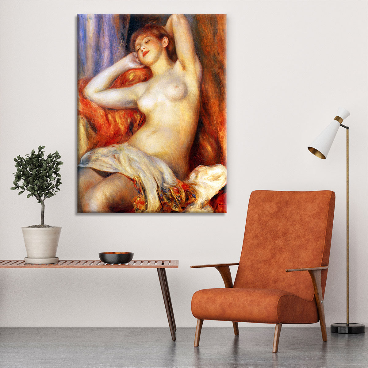 The sleeping by Renoir Canvas Print or Poster - Canvas Art Rocks - 6