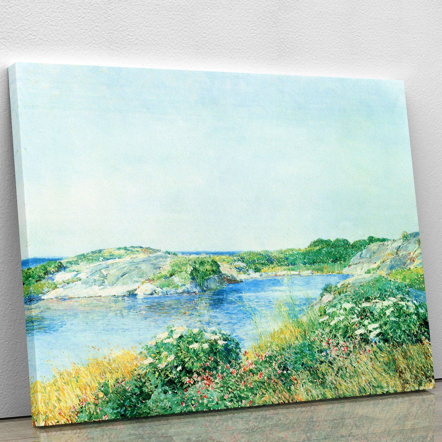 The small pond by Hassam Canvas Print or Poster - Canvas Art Rocks - 1