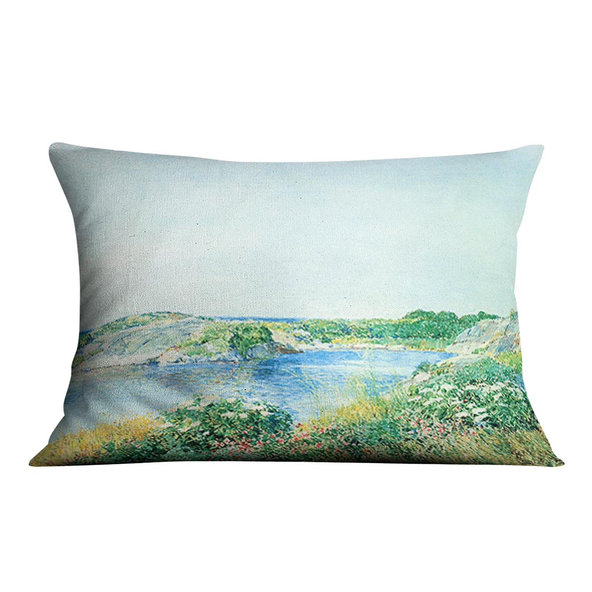 The small pond by Hassam Cushion - Canvas Art Rocks - 4