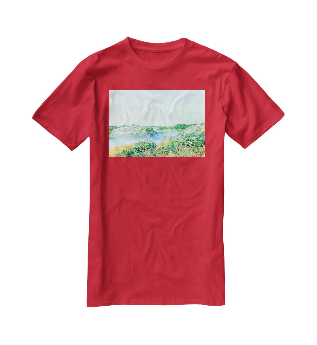 The small pond by Hassam T-Shirt - Canvas Art Rocks - 4