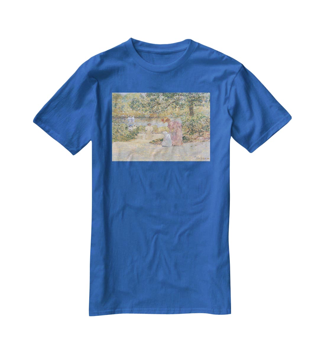 The staircase at Central Park by Hassam T-Shirt - Canvas Art Rocks - 2