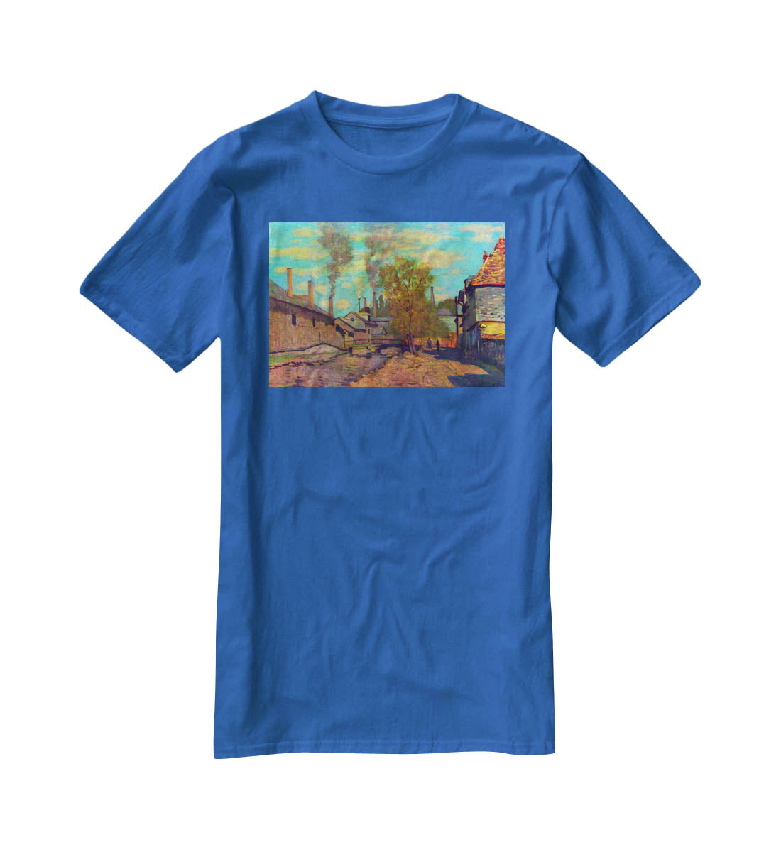 The stream of Robec by Claude Monet T-Shirt - Canvas Art Rocks - 2