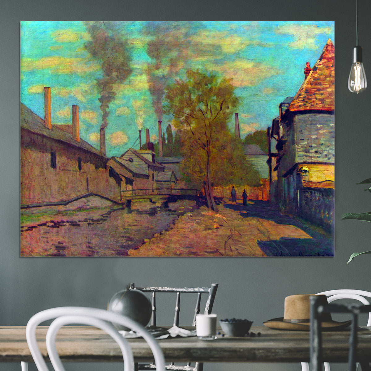 The stream of Robec by Claude Monet Canvas Print or Poster - Canvas Art Rocks - 3