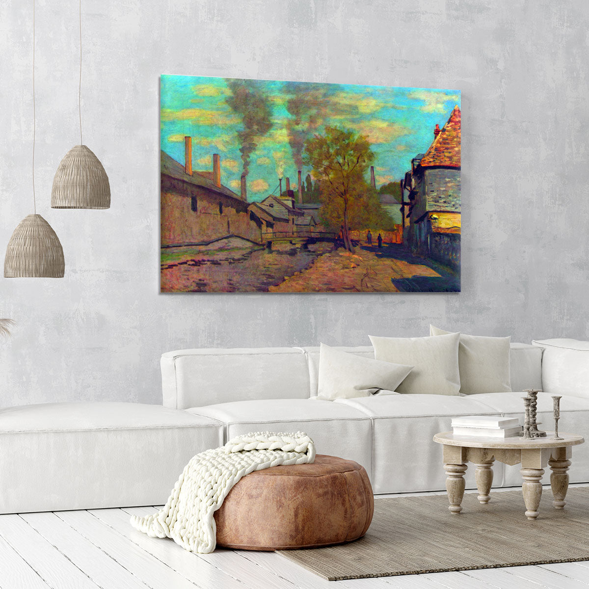 The stream of Robec by Claude Monet Canvas Print or Poster - Canvas Art Rocks - 6