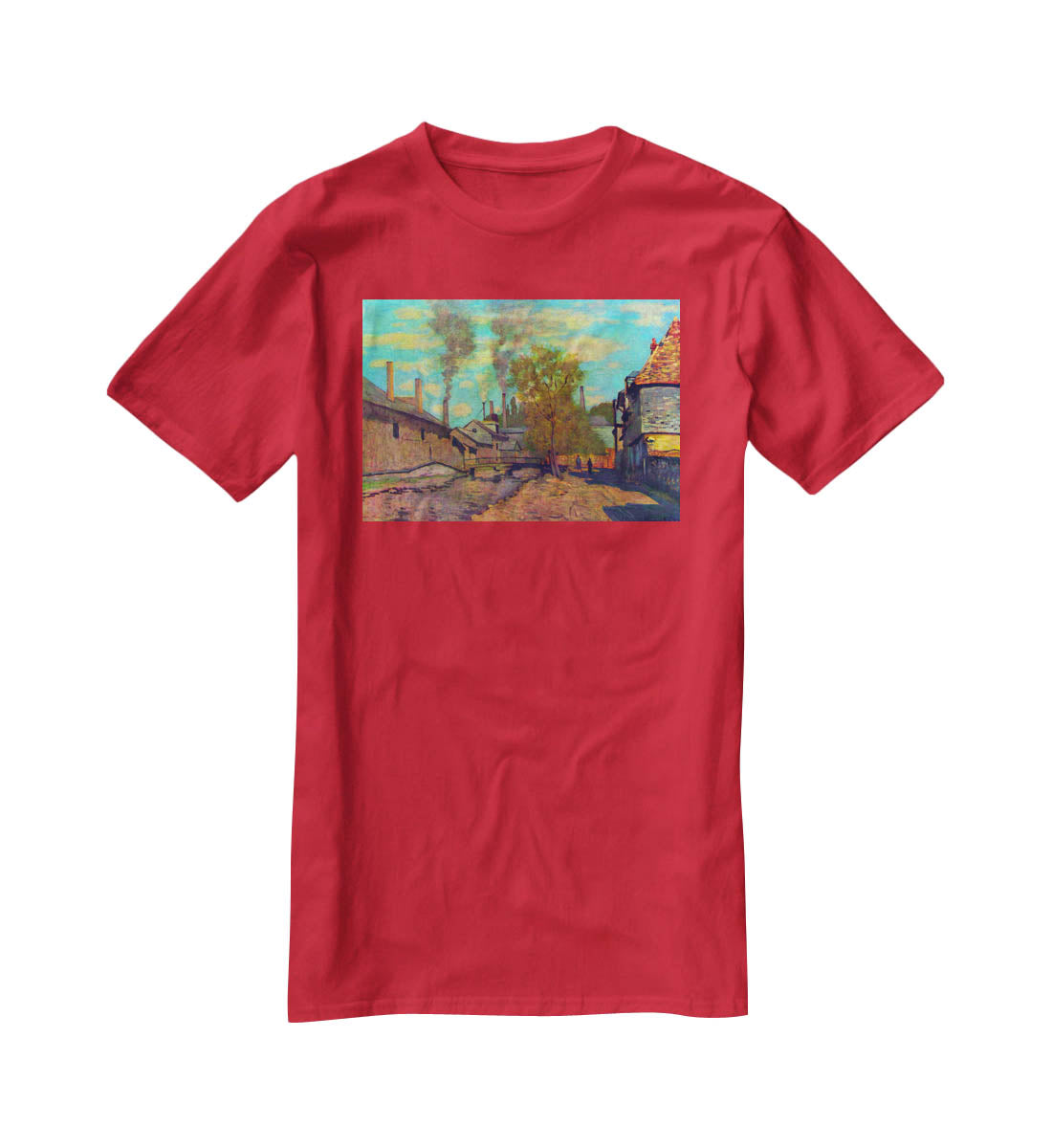 The stream of Robec by Claude Monet T-Shirt - Canvas Art Rocks - 4