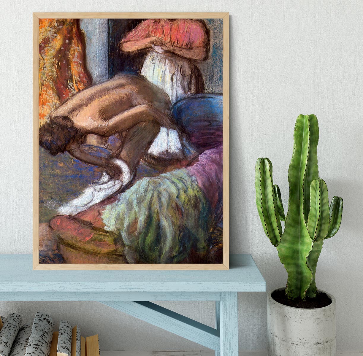 The strengthening after the bathwater by Degas Framed Print - Canvas Art Rocks - 4