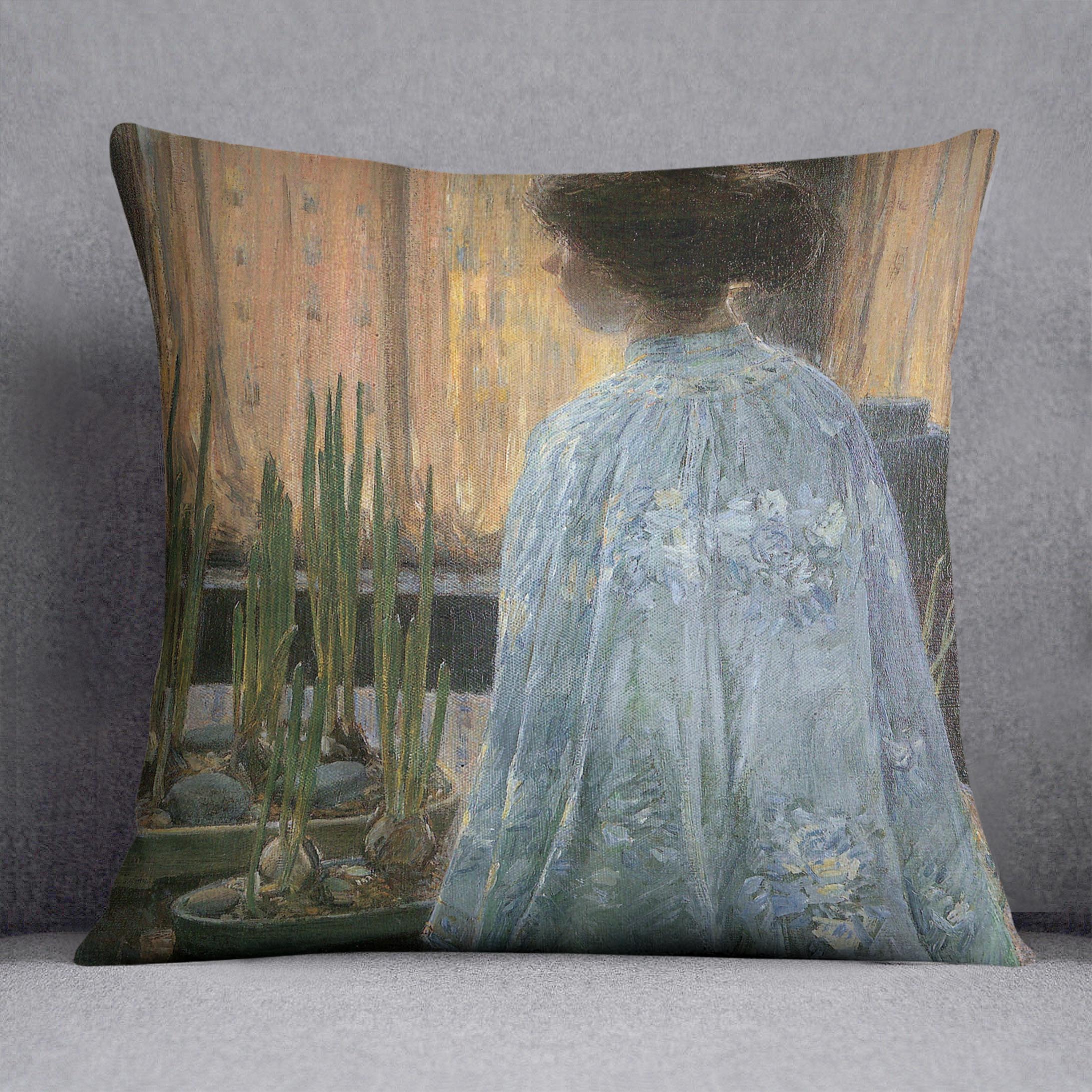The table garden by Hassam Cushion - Canvas Art Rocks - 1