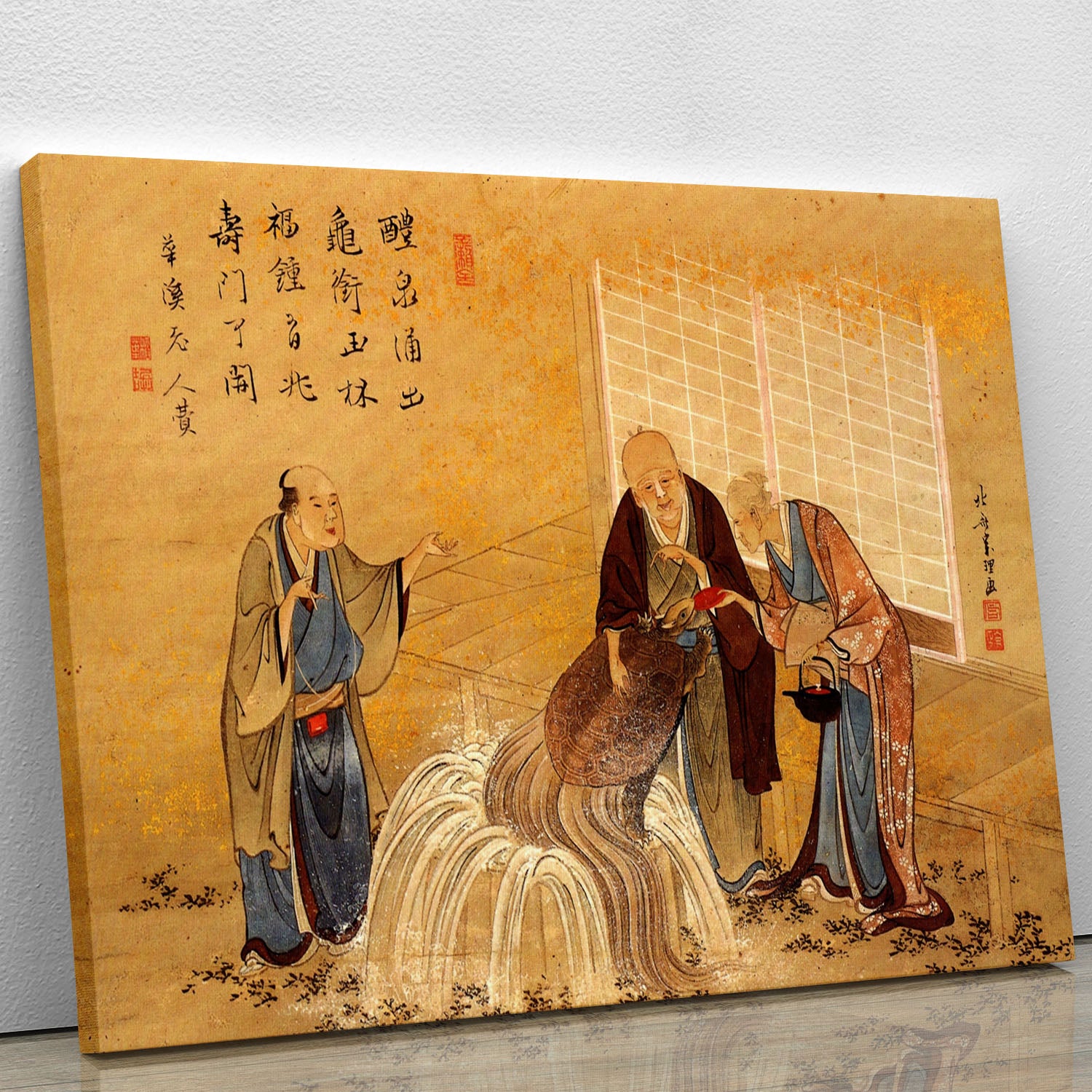 The thouthand years turtle by Hokusai Canvas Print or Poster - Canvas Art Rocks - 1