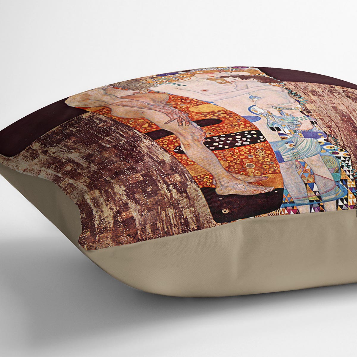 The three ages of a woman by Klimt Cushion