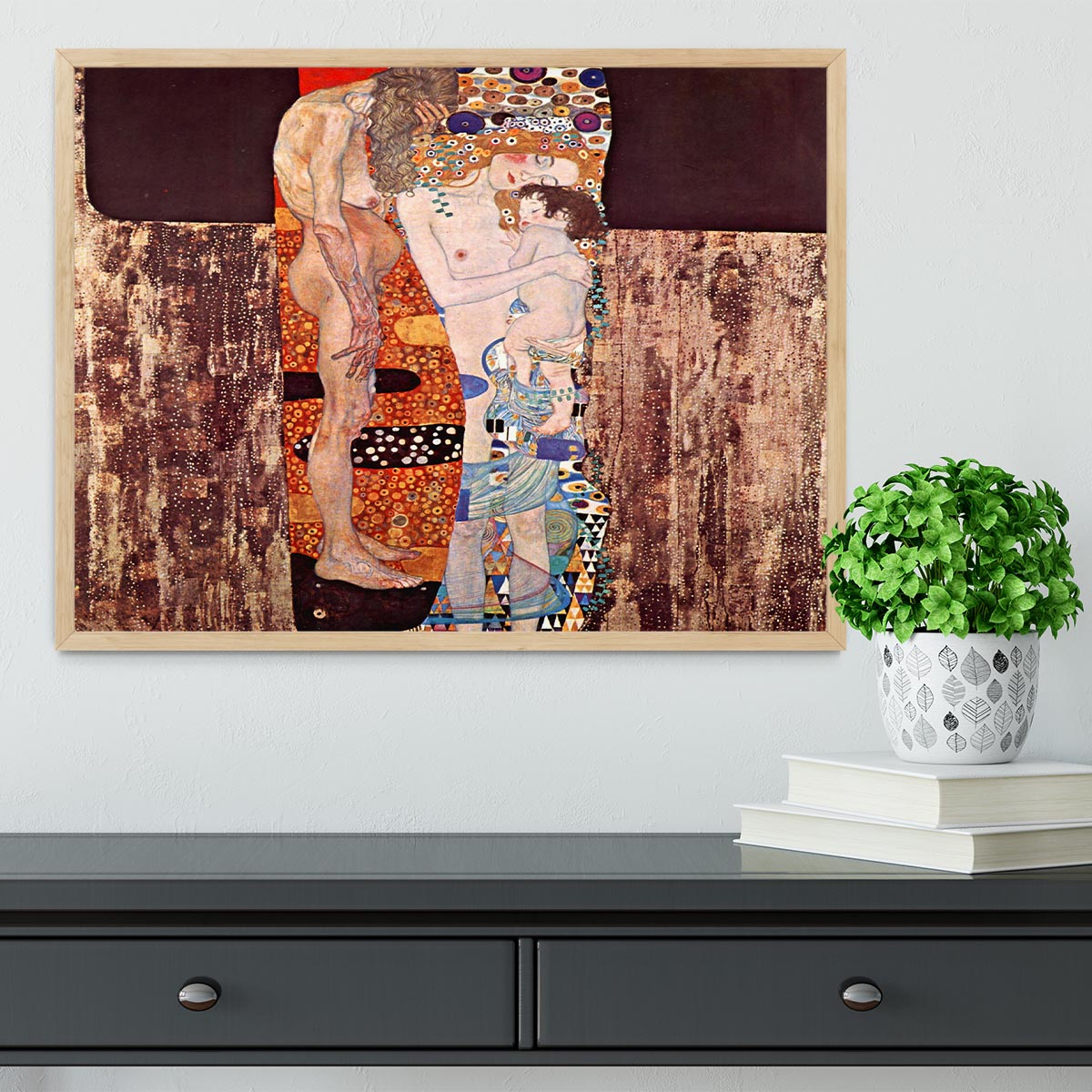 The three ages of a woman by Klimt Framed Print - Canvas Art Rocks - 4