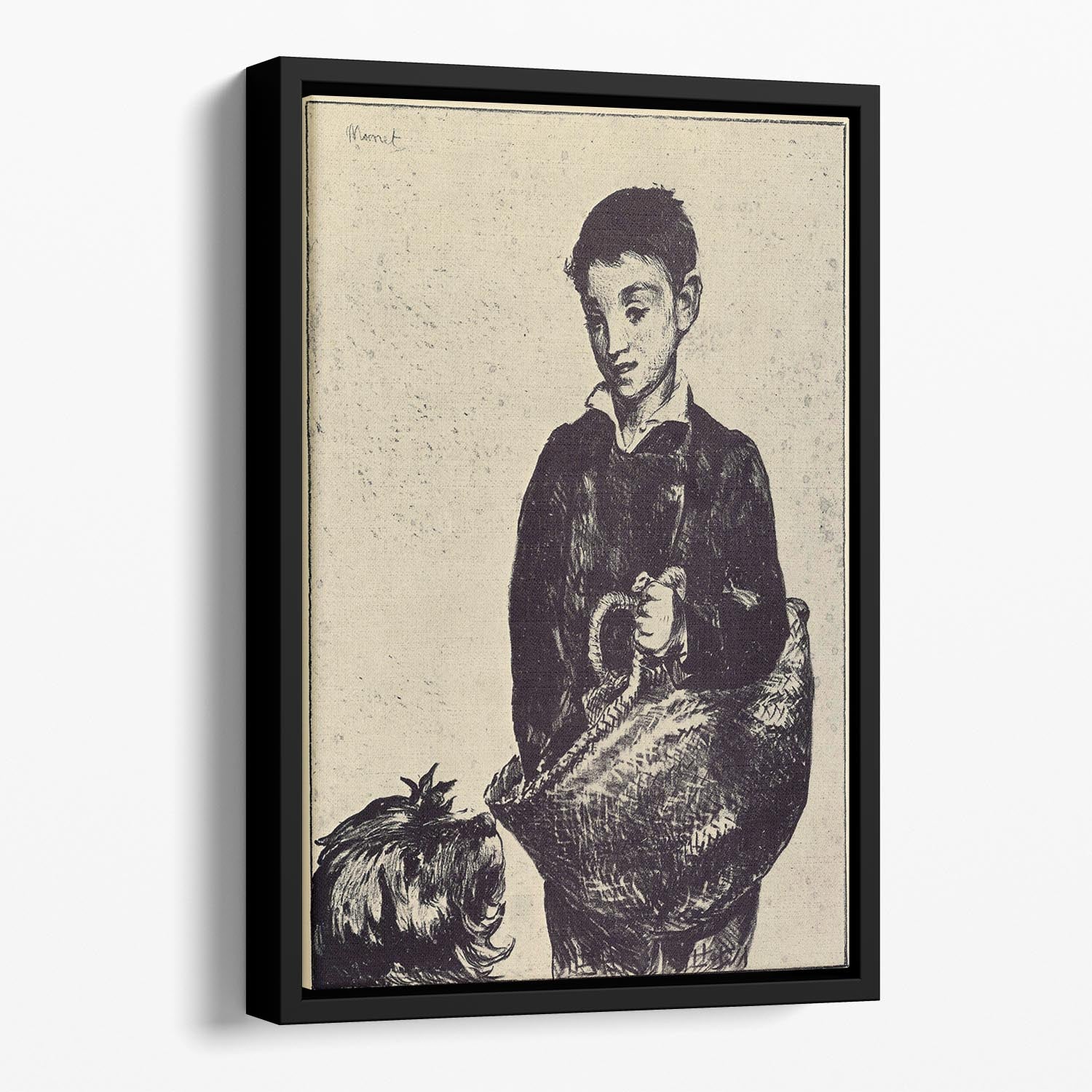 The urchin by Manet Floating Framed Canvas