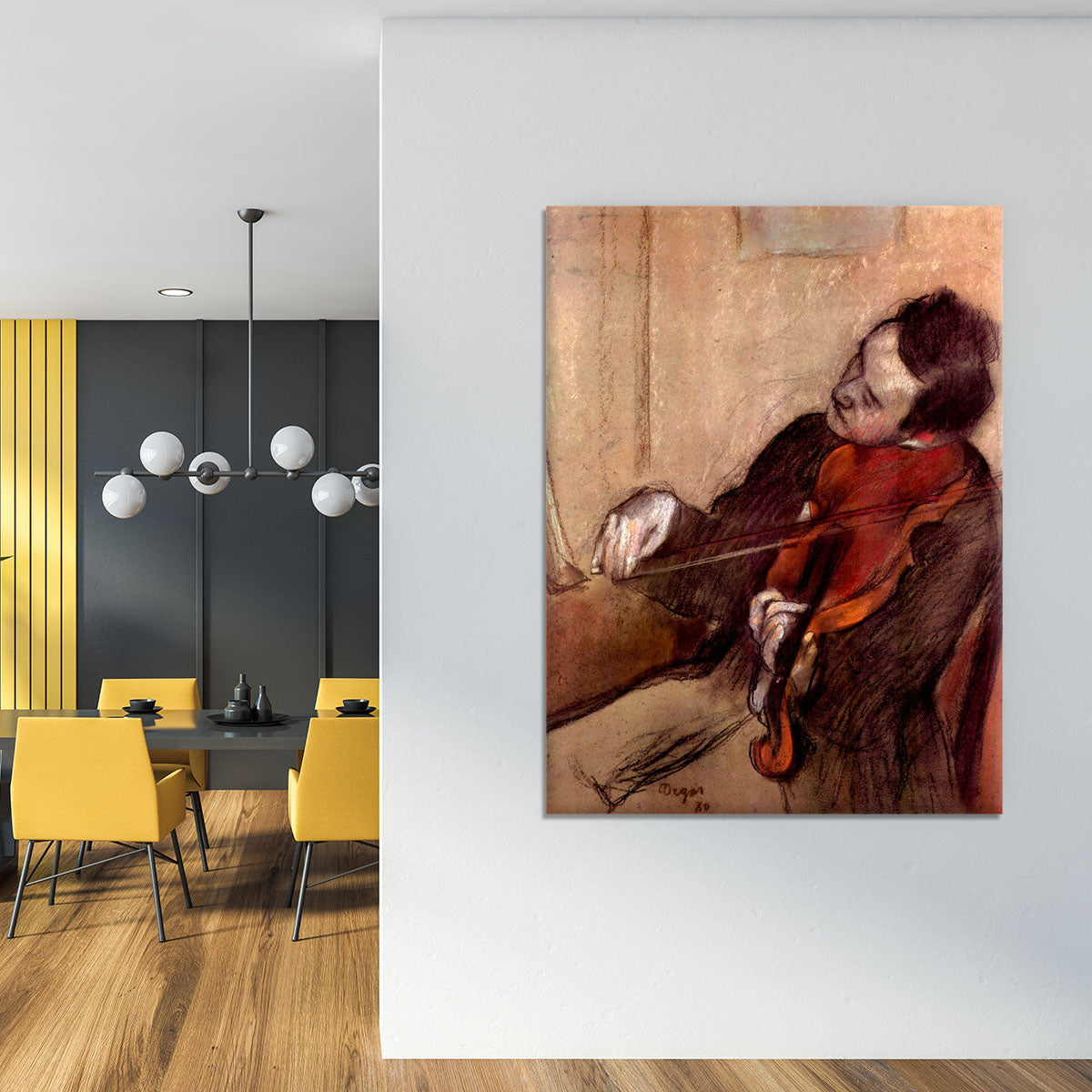 The violinist 1 by Degas Canvas Print or Poster - Canvas Art Rocks - 4