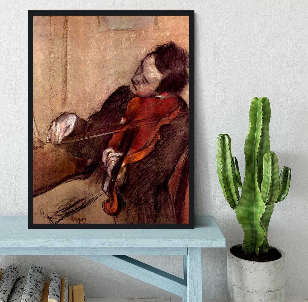 The violinist 1 by Degas Framed Print - Canvas Art Rocks - 2