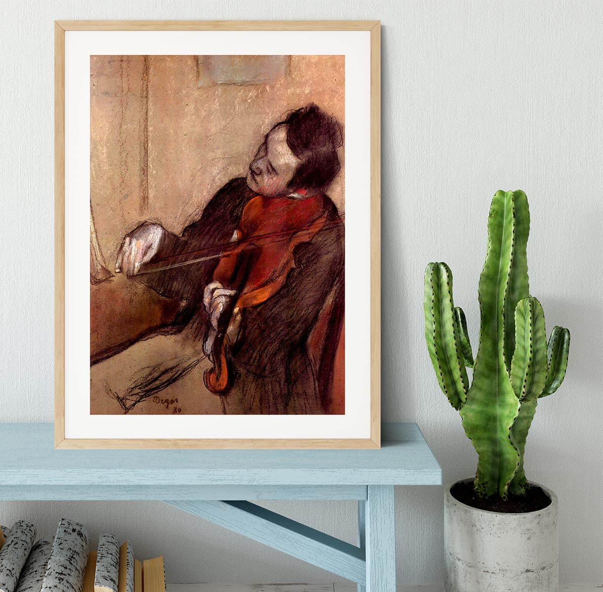 The violinist 1 by Degas Framed Print - Canvas Art Rocks - 3