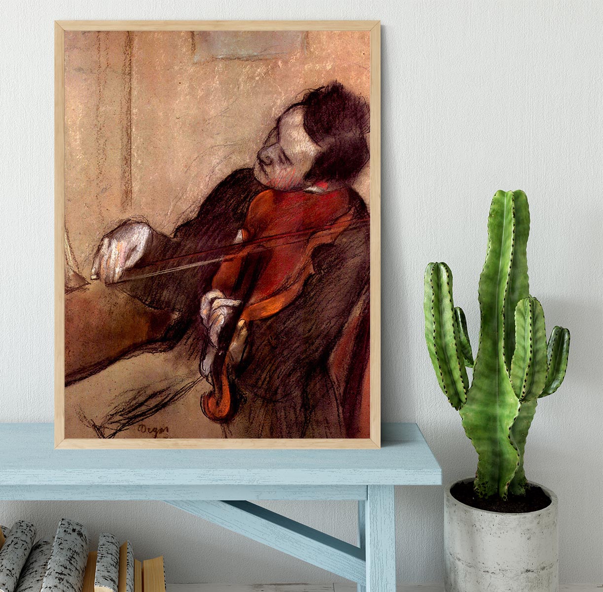 The violinist 1 by Degas Framed Print - Canvas Art Rocks - 4
