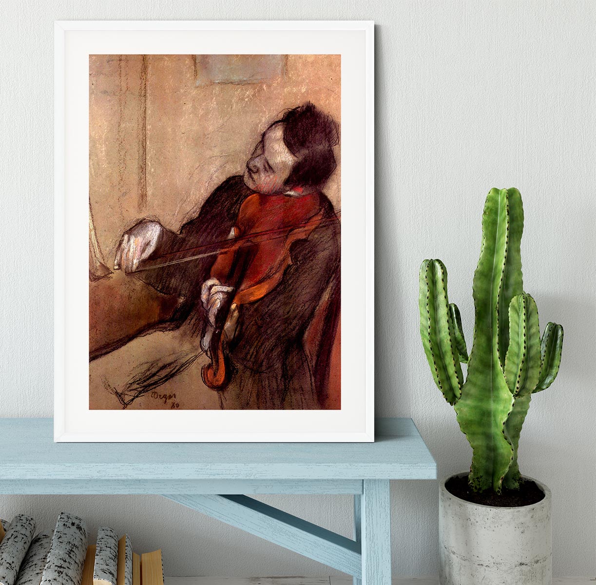 The violinist 1 by Degas Framed Print - Canvas Art Rocks - 5
