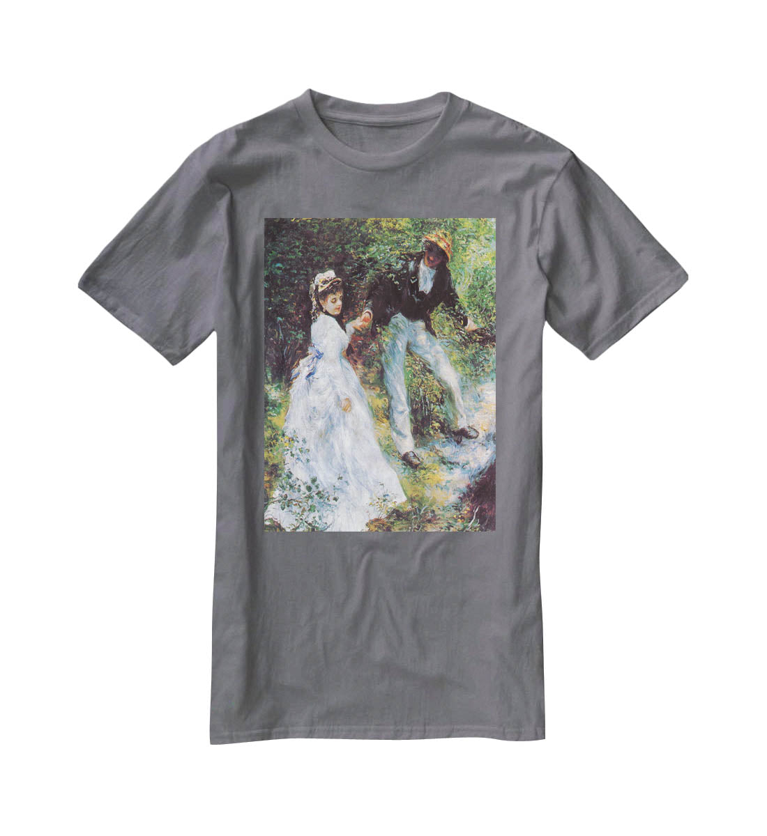 The walk by Renoir T-Shirt - Canvas Art Rocks - 3