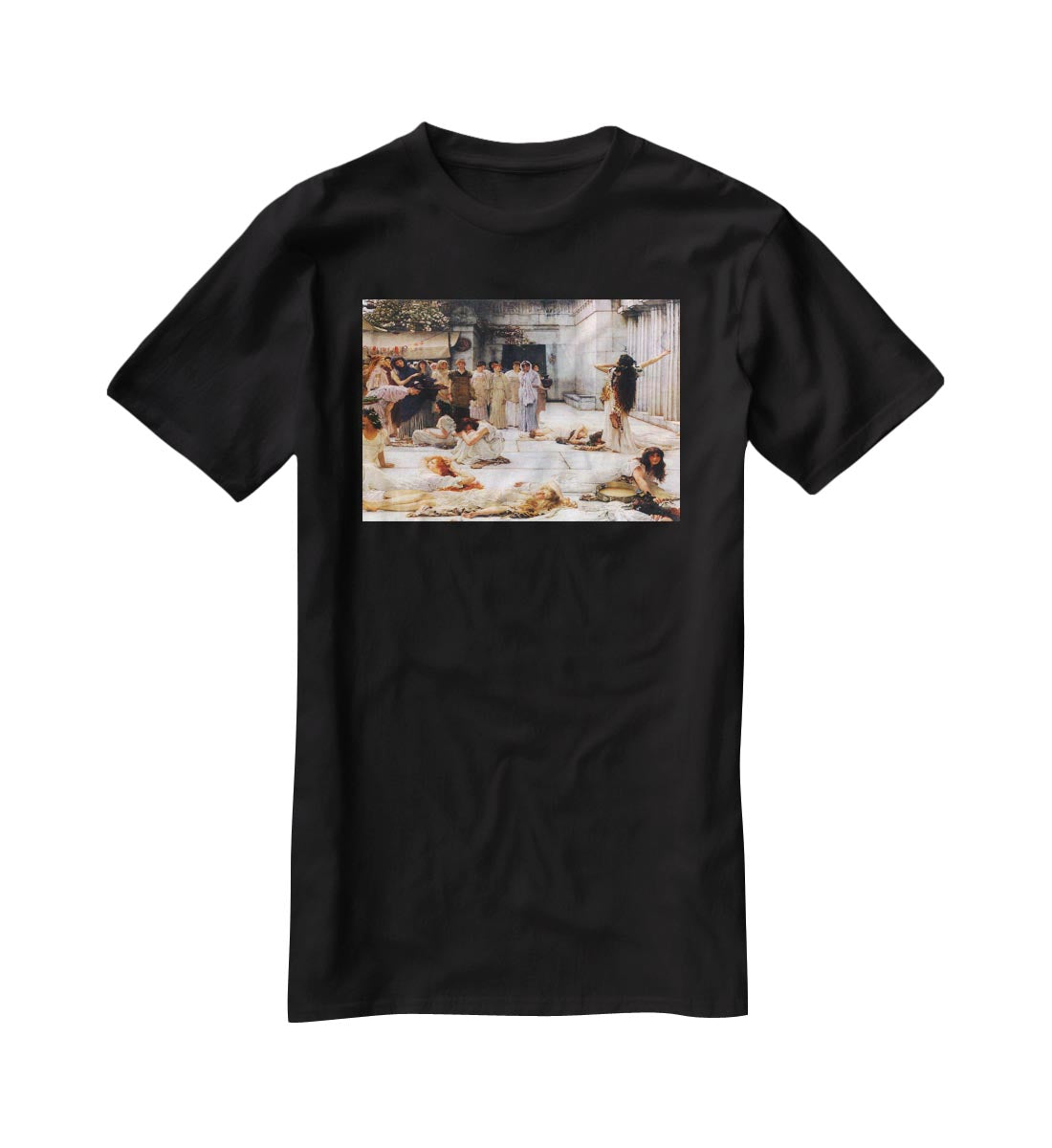 The women of Amphissa detail by Alma Tadema T-Shirt - Canvas Art Rocks - 1