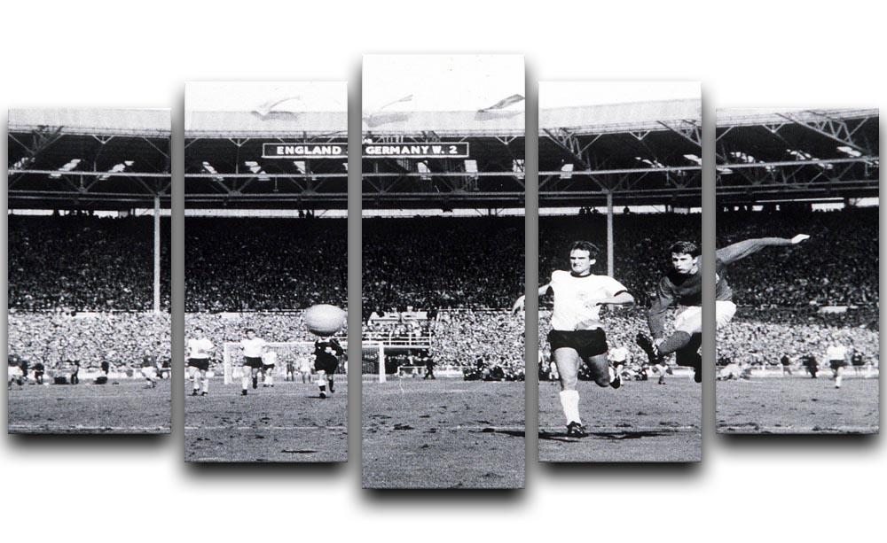 They think its all over Geoff Hurst Goal 5 Split Panel Canvas  - Canvas Art Rocks - 1