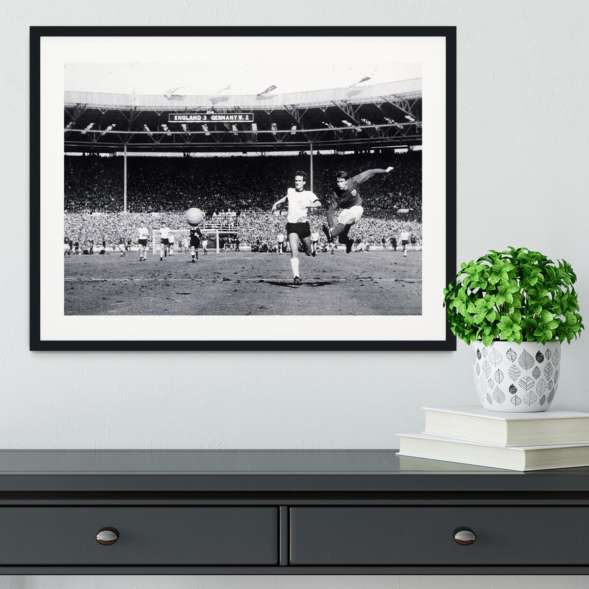 They think its all over Geoff Hurst Goal Framed Print - Canvas Art Rocks - 1
