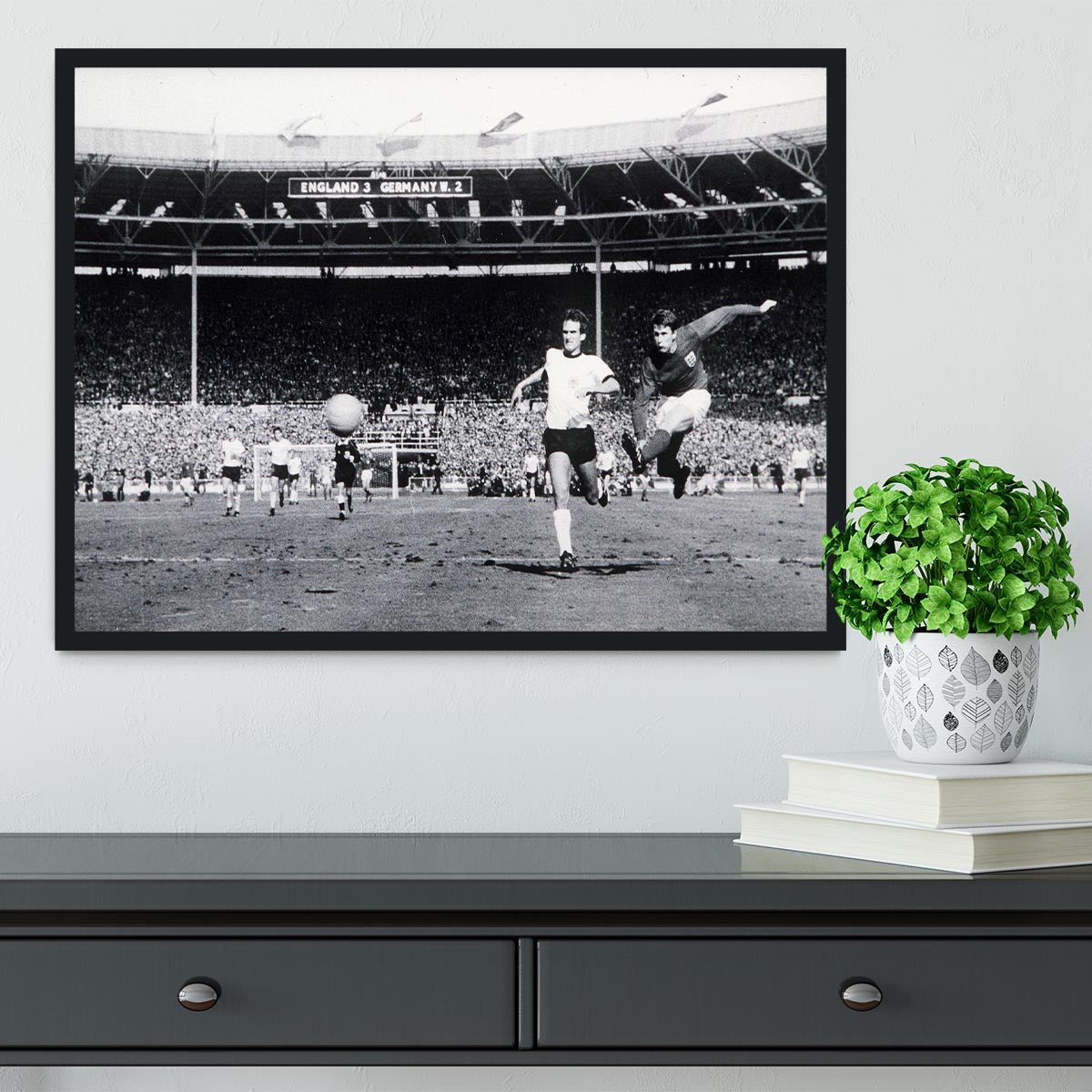 They think its all over Geoff Hurst Goal Framed Print - Canvas Art Rocks - 2