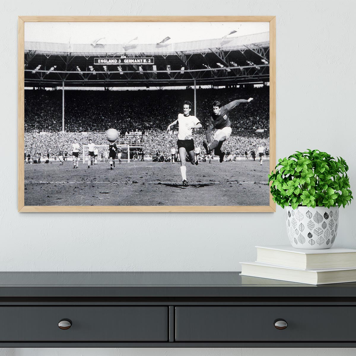 They think its all over Geoff Hurst Goal Framed Print - Canvas Art Rocks - 4