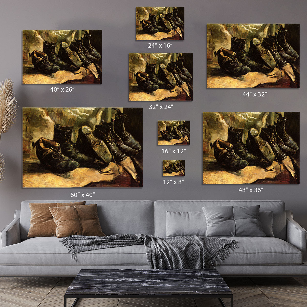 Three Pairs of Shoes by Van Gogh Canvas Print or Poster - Canvas Art Rocks - 7