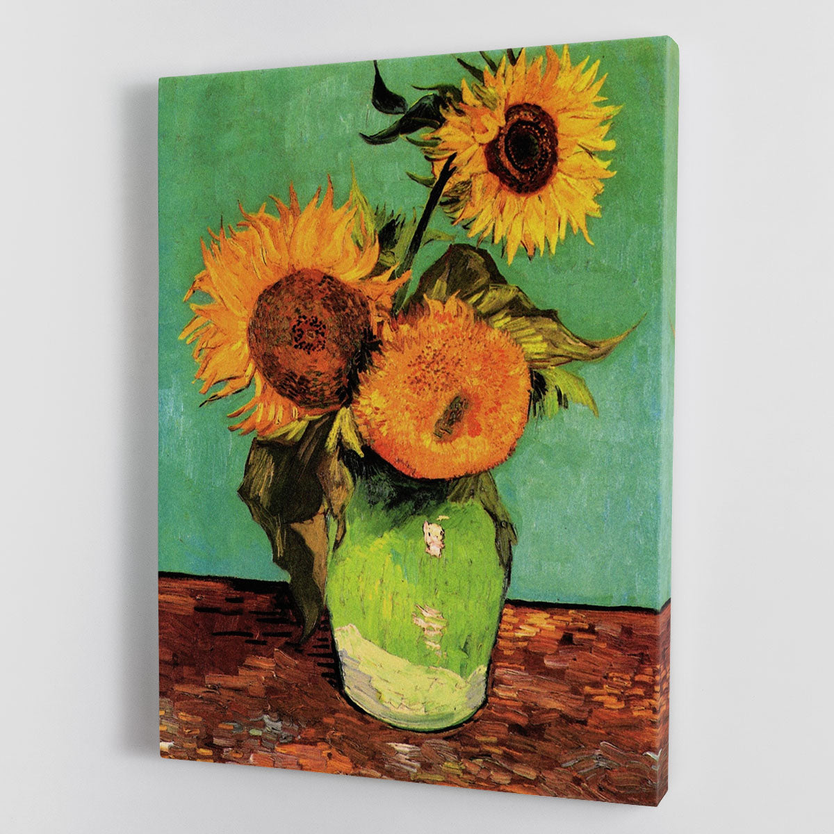 Three Sunflowers in a Vase by Van Gogh Canvas Print or Poster - Canvas Art Rocks - 1