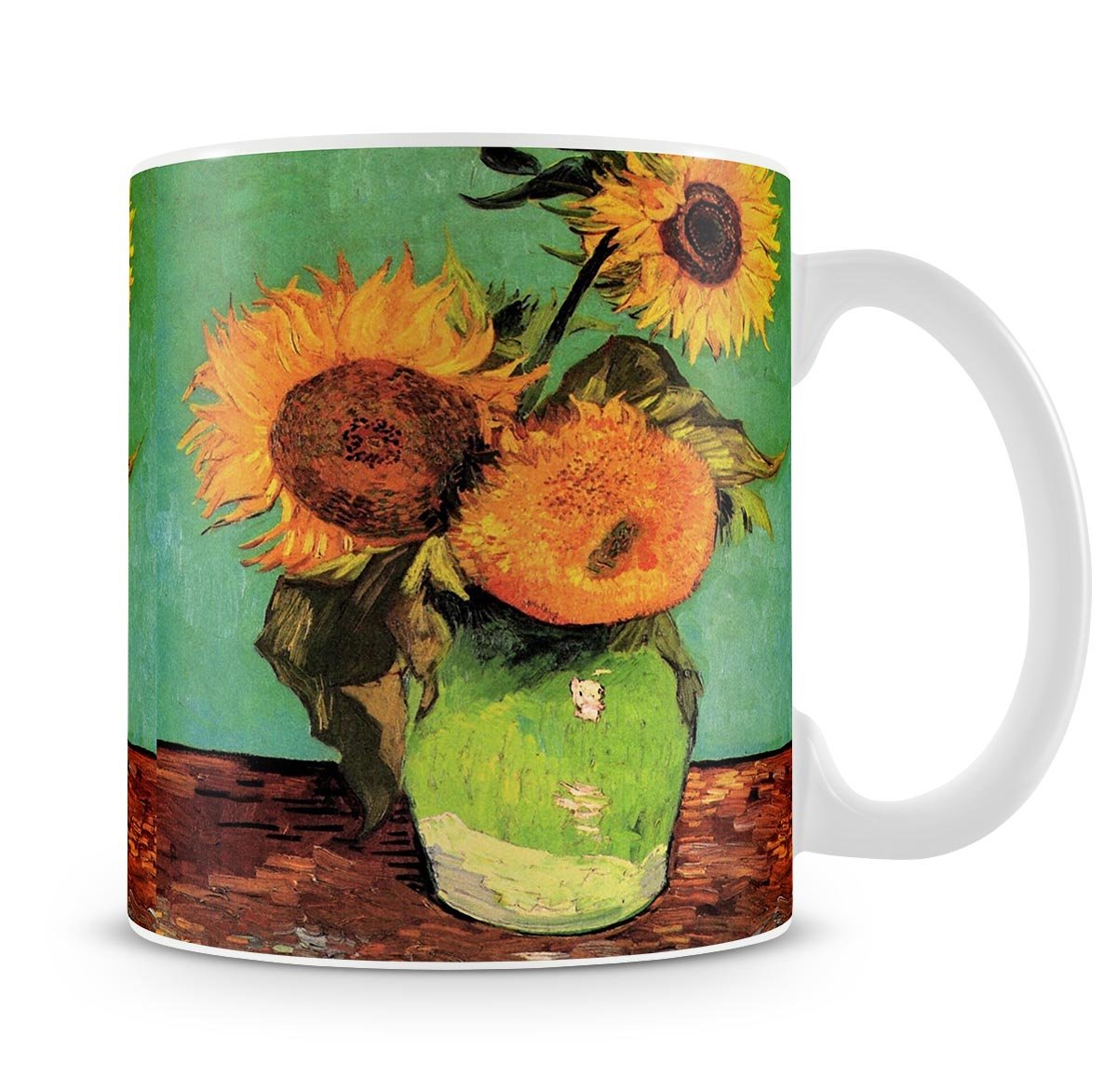 Three Sunflowers in a Vase by Van Gogh Mug - Canvas Art Rocks - 4