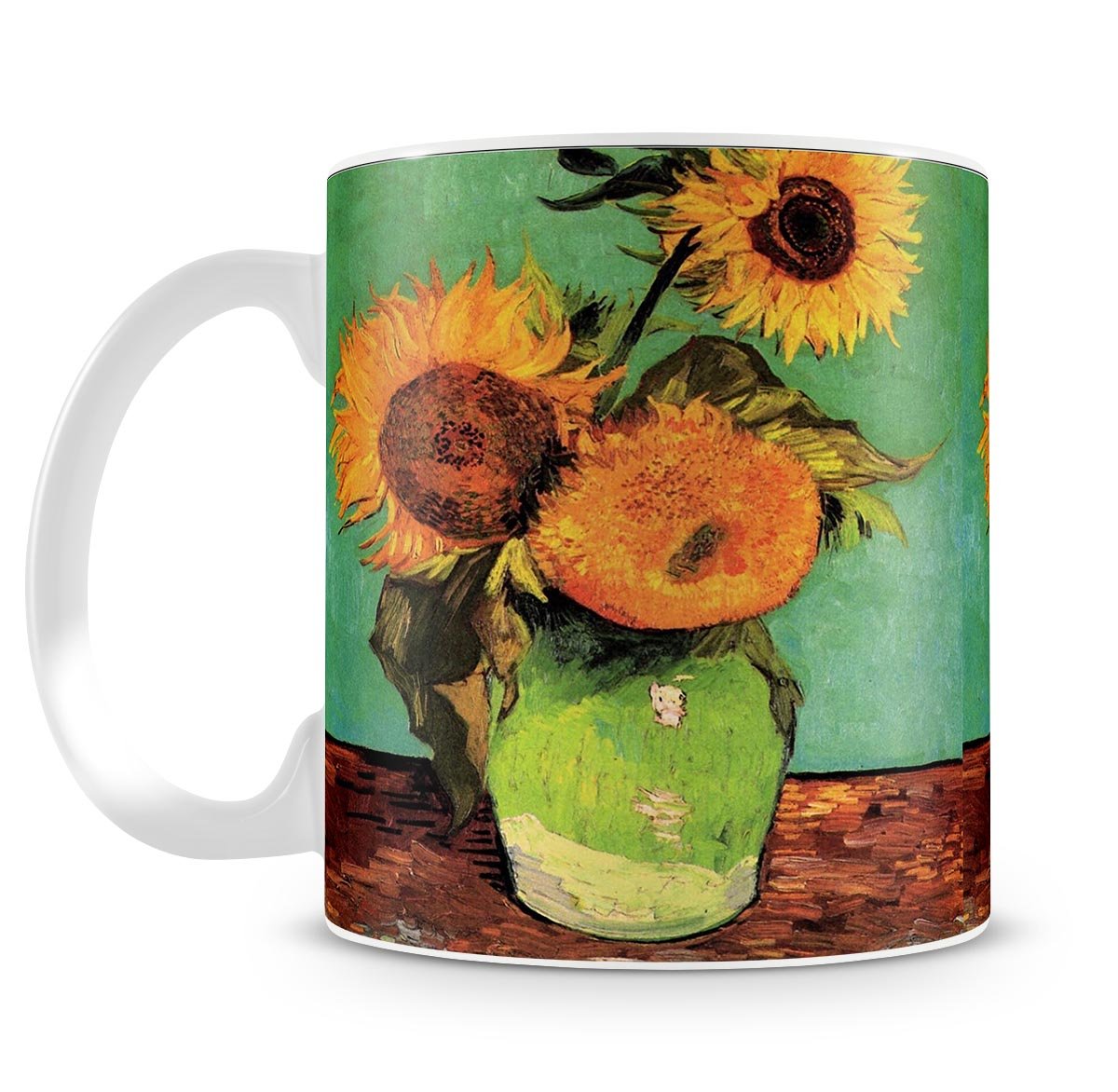 Three Sunflowers in a Vase by Van Gogh Mug - Canvas Art Rocks - 4