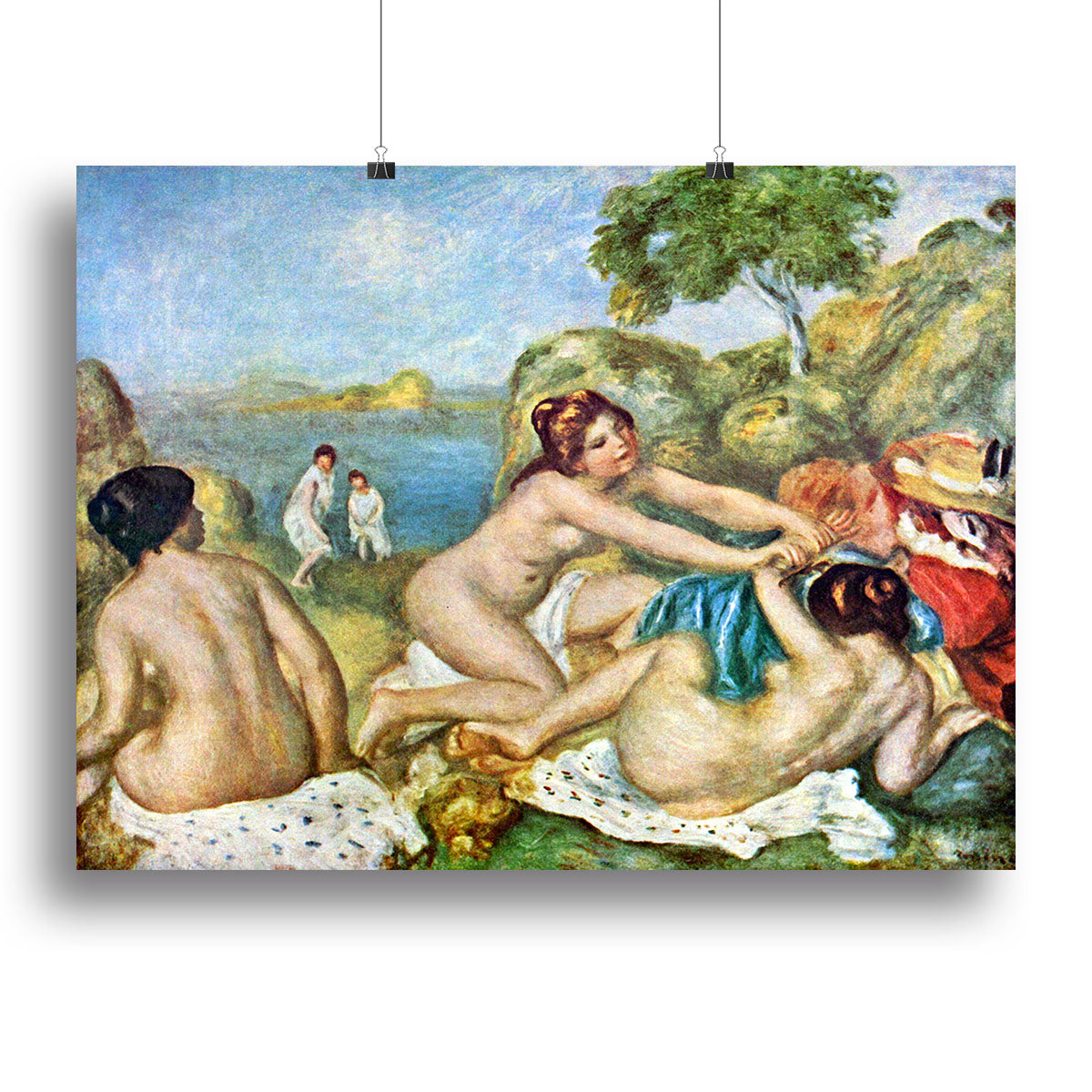 Three bathing girls with crab by Renoir Canvas Print or Poster - Canvas Art Rocks - 2