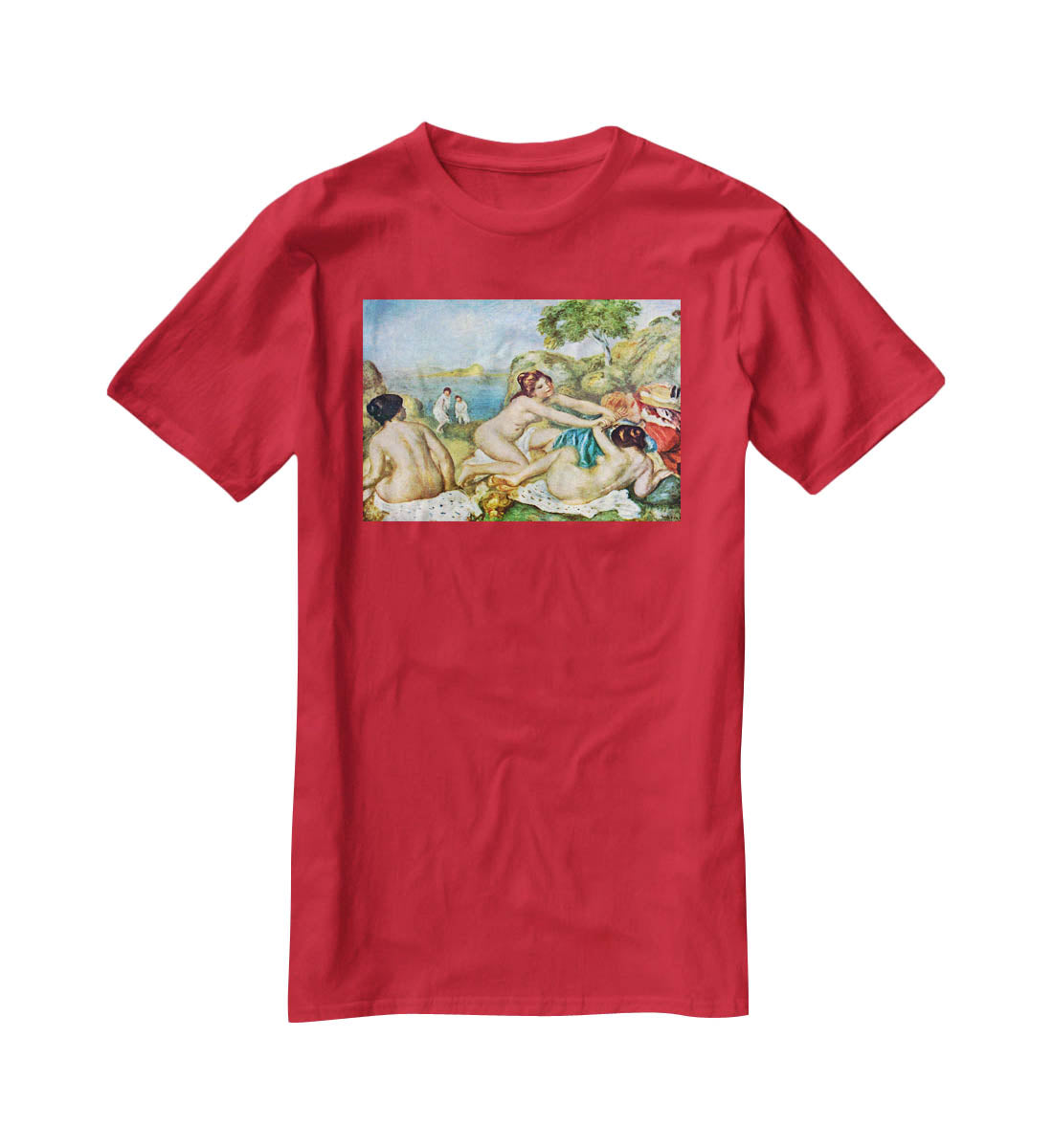 Three bathing girls with crab by Renoir T-Shirt - Canvas Art Rocks - 4