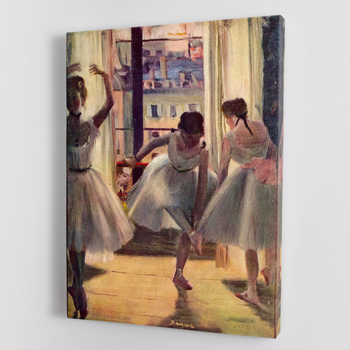 Three dancers in a practice room by Degas Canvas Print or Poster - Canvas Art Rocks - 1