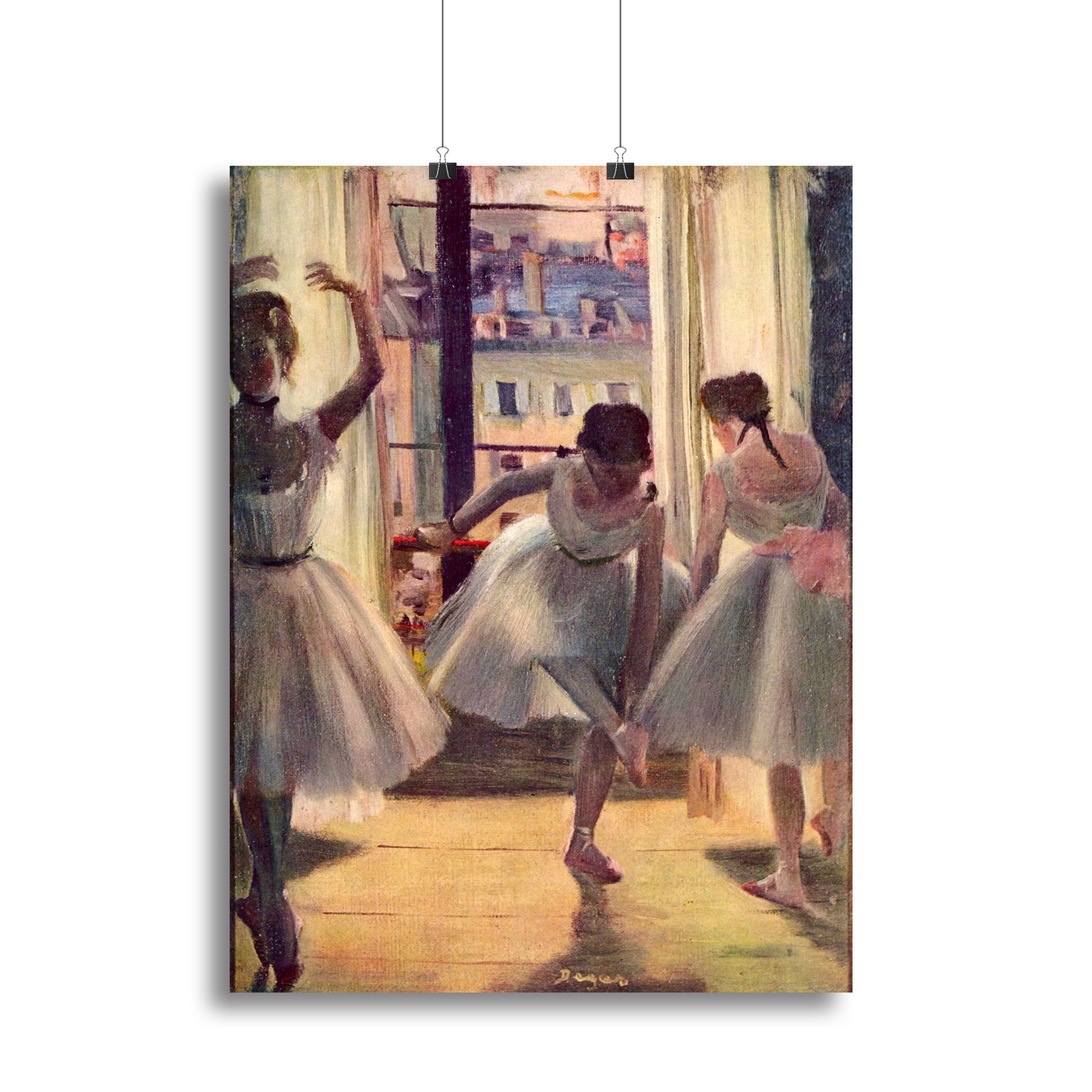 Three dancers in a practice room by Degas Canvas Print or Poster - Canvas Art Rocks - 2