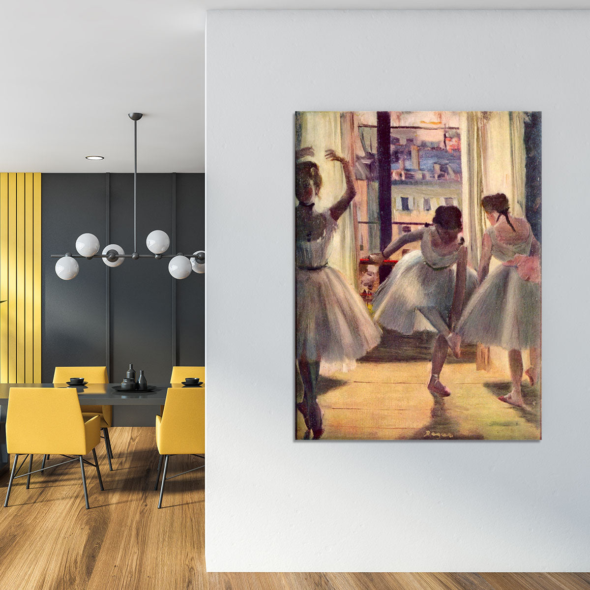 Three dancers in a practice room by Degas Canvas Print or Poster - Canvas Art Rocks - 4