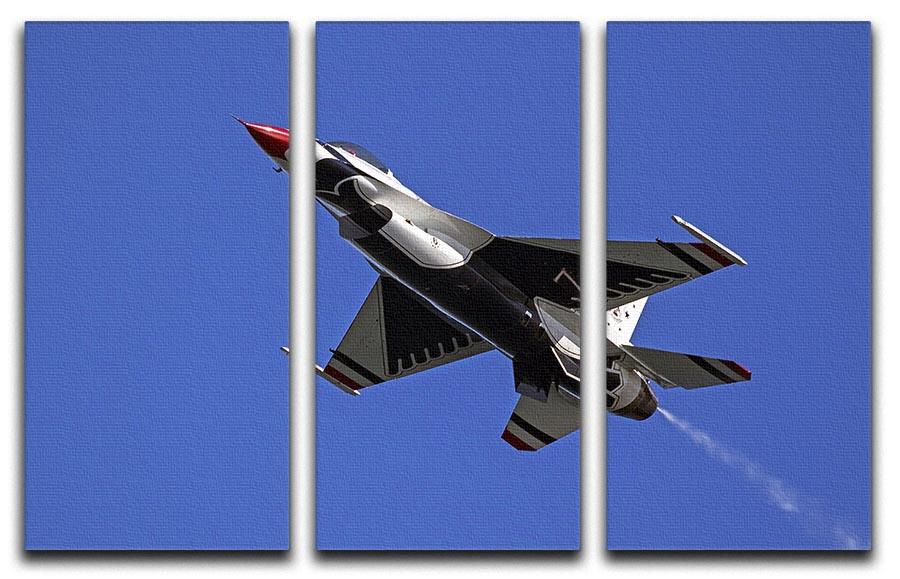 Thunderbirds F-16 fighter 3 Split Panel Canvas Print - Canvas Art Rocks - 1
